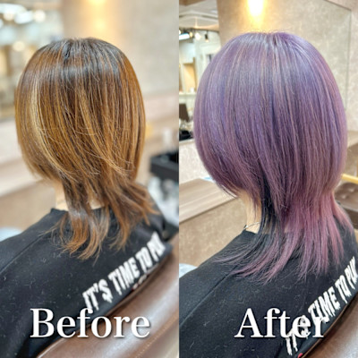 白髪ぼかし(パープル)白髪キレイにマイナス10歳