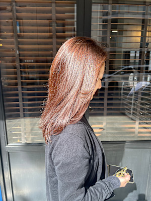 ツヤ感あふれるレイヤーミディ