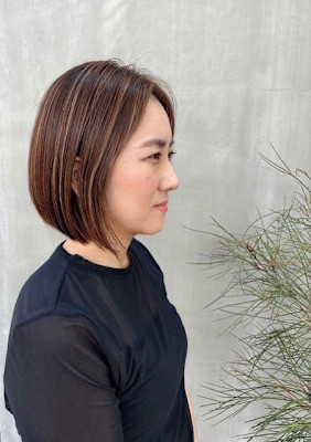 ボブ×オシャレにグレイぼかし