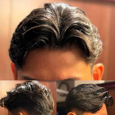 メンズ　刈り上げ高め　ニュアンスパーマ