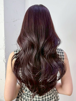 ロング暗めカラーおくれ毛_ba567021