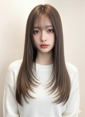 髪質改善でまとまるレイヤーロング