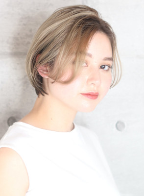ショート・ボブ/面長/前髪なし/絶壁解消/30代/40代/5