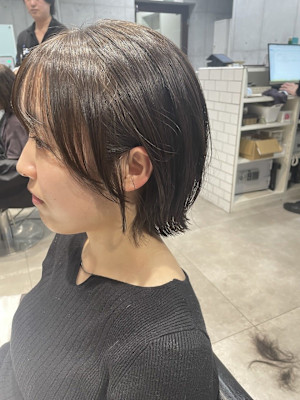 ショートウルフ☆グレージュカラー