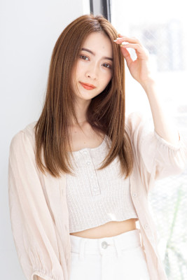 【Totia本通】大人ストレート×ミルクティーベージュ