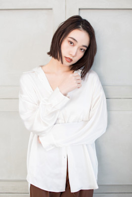 【Totia本通】切りっぱなしボブ×ラベンダーブラウン