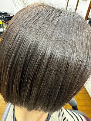 縮毛矯正ショートボブ