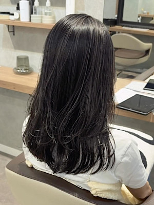 細めハイライトグレージュ