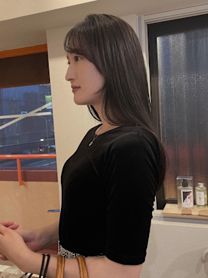 暗髪グレージュ/髪質改善カラー