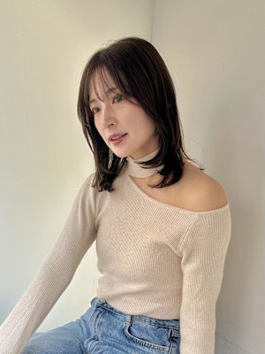 ミディアムレイヤー 髪質改善