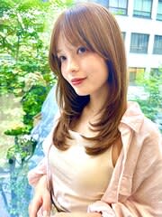 顔周りレイヤーカット【くびれ　レイヤー　髪質改善　銀座】