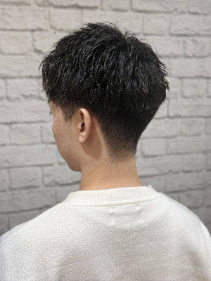 ツーブロック束感ソフトツイストショート