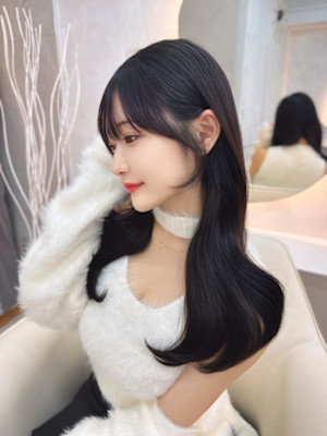 黒髪カタログ/オリーブグレー/小顔ヘア/ココアベージュ