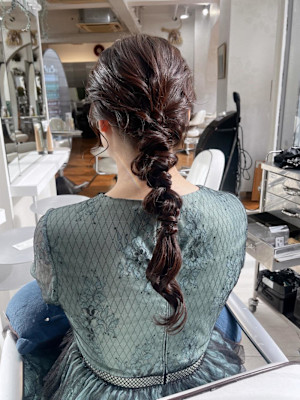 【お呼ばれヘア編みおろし】