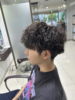 波巻きパーマ