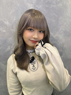 小顔ヘア/髪質改善/ブリーチなしカラー/ヘアアレンジ