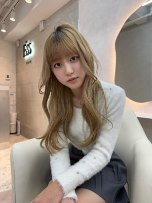 小顔ヘア/髪質改善/ブリーチなしカラー/ヘアアレンジ