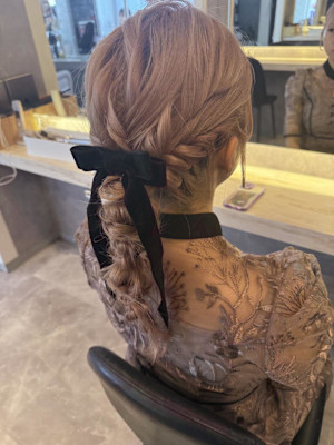 小顔ヘア/髪質改善/ブリーチなしカラー/ヘアアレンジ