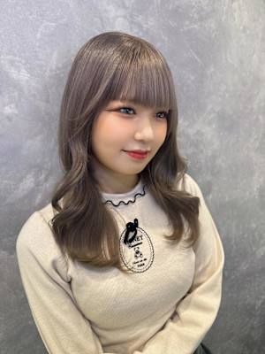 小顔ヘア/髪質改善/ブリーチなしカラー/ヘアアレンジ