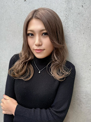 小顔ヘア/髪質改善/ブリーチなしカラー/ヘアアレンジ