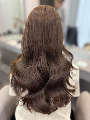 小顔ヘア/髪質改善/ブリーチなしカラー/ヘアアレンジ