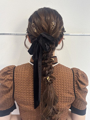 小顔ヘア/髪質改善/ブリーチなしカラー/ヘアアレンジ