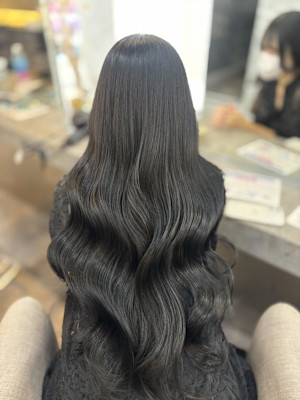 小顔ヘア/髪質改善/ブリーチなしカラー/ヘアアレンジ