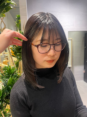 ミディアムレイヤー/レイヤーカット/インナーカラー/ベージュ