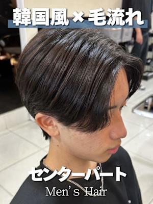 秋髪◎韓国風センターパートで小顔見せニュアンス