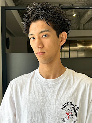 スパイキーショート×ピンパーマ