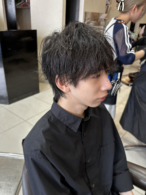 縦落ちツイストスパイラルパーマメンズパーマ