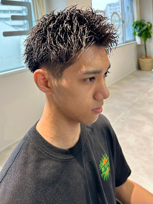 スパイキーショート/メンズショート/短髪/刈り上げ/ツーブロ