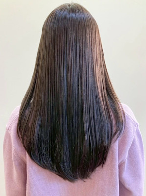 レイヤーカット 髪質改善 艶髪 黒髪 顔周りカット 20代