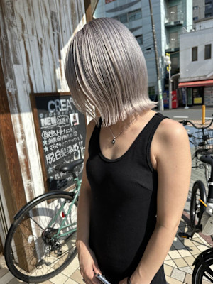 ハイトーン/ホワイトシルバー/ダブルカラー/ 