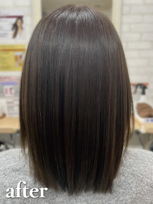 ダメージレスカラー＋髪質改善トリートメント