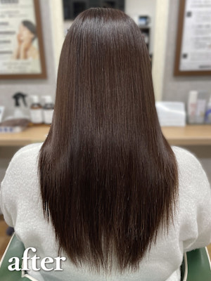 ダメージレスカラー＋髪質改善トリートメント