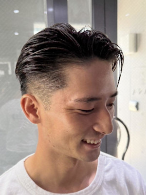 メンズ　ショート　ハイトーン　メンズバレイヤージュ