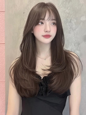 韓国風レイヤー◎小顔カット透明感カラー