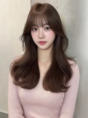 20代30代透明感グレージュ×レイヤーカット小顔ヘア