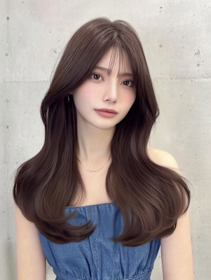 大人可愛いショコラブラウンくびれヘア