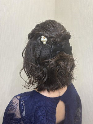 ハーフアップアレンジ