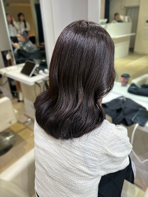 ブリーチなしアッシュグレージュ