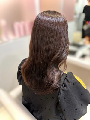 チョコレートブラウンカラー/透明感/艶カラー