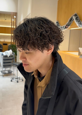 緩め波巻きパーマ