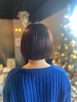 【丸みのあるシルエットが魅力の美ボブ】