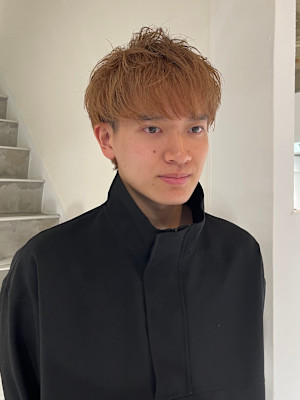 メンズカットマッシュミルクティーベージュ