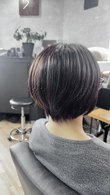 ショートボブ×バイオレットアッシュ