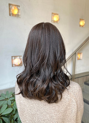 レイヤーカット・ラベンダーブラウン