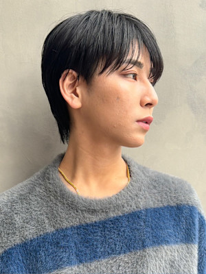 ナチュラルショート/マッシュ/シースルー/刈り上げなし