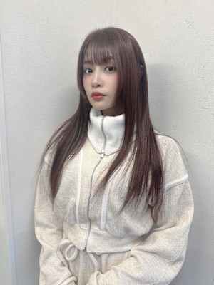 艶髪♪ピンクベージュカラー♪レイヤーロング♪